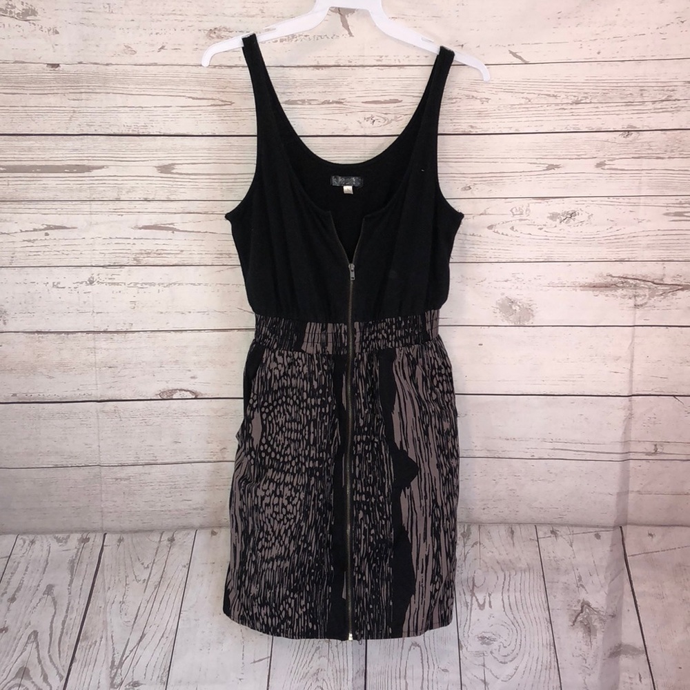 Black and print dress